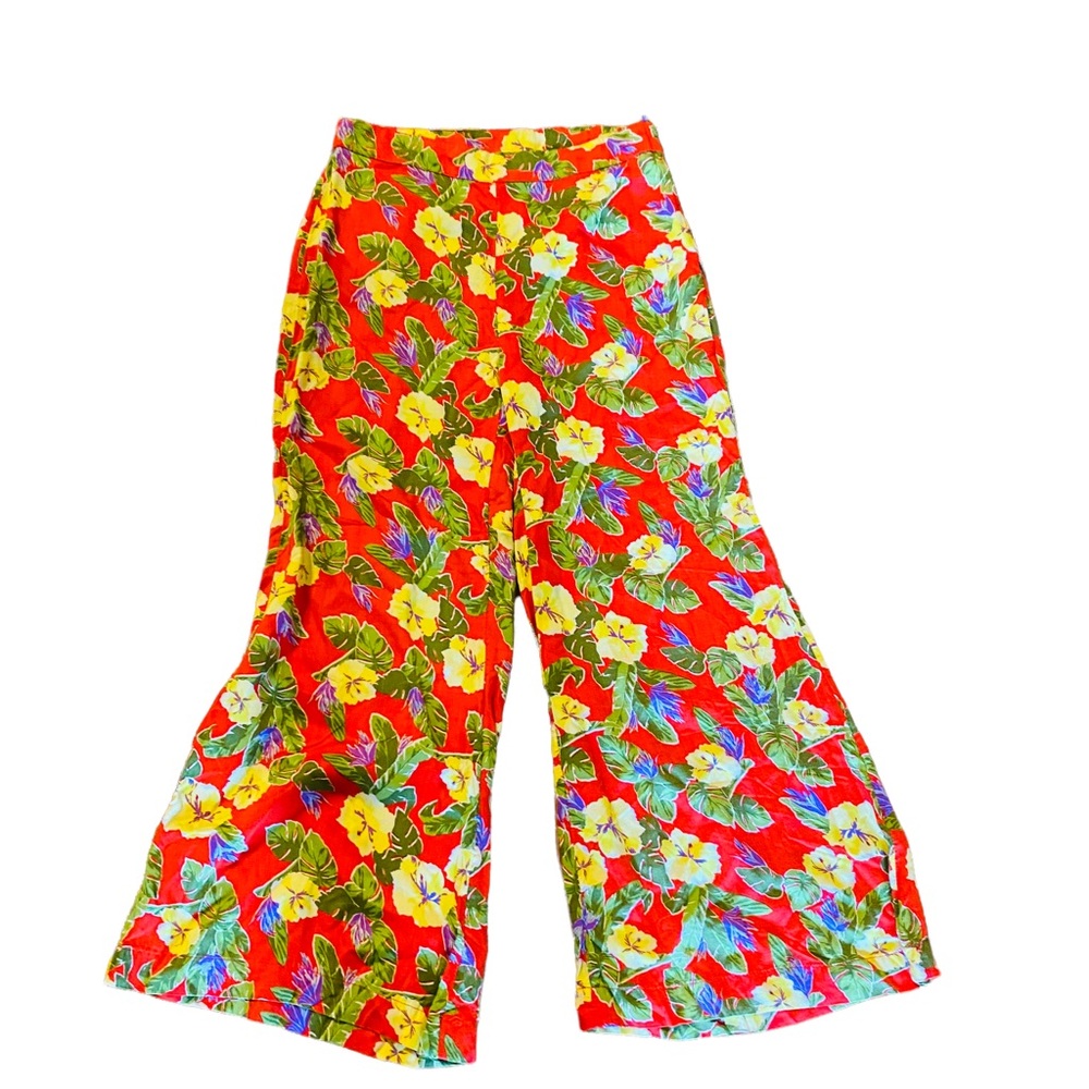 ⭐️ URBAN OUTFITTERS LEILANI FLORAL FLARE WIDE PANTS 0 - Picture 4 of 8